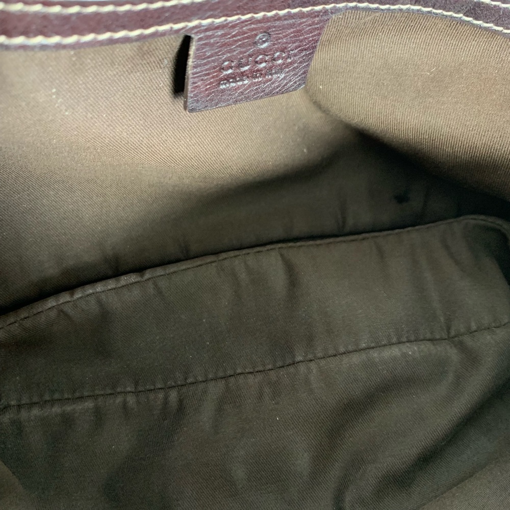 🔴SOLD🔴GUCCI Brown Leather "Britt" Shoulder Bag - Picture 8 of 8